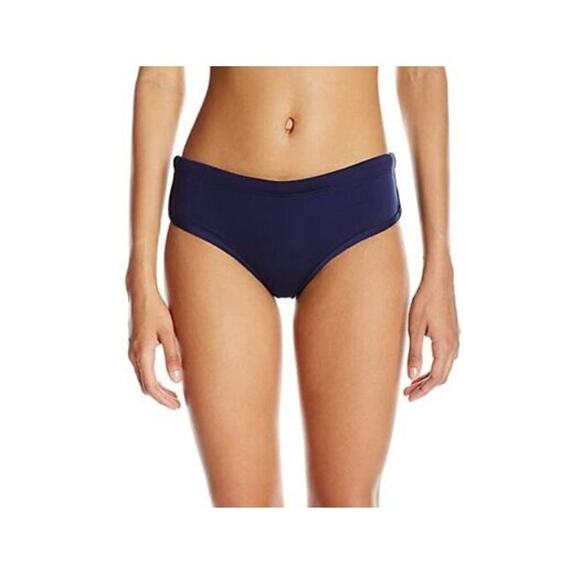 TYR Womens Solid Zola Hipkini Swim Bottom Navy Size M (8) 11432 - Picture 1 of 2